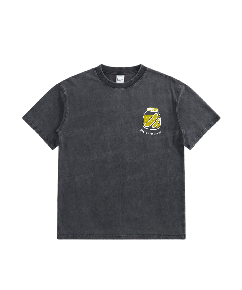 Kids Salty And Saved Double Sided Washed Christian T-shirt Hoodie, Sweatshirt | CiraTrend.com (Image 2)