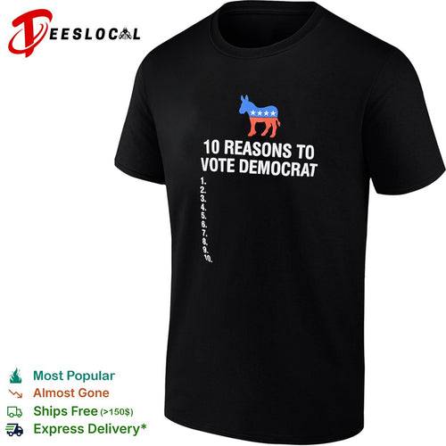 10 reasons to vote Democrat donkey party logo shirt