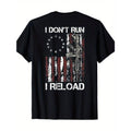 [100% Cotton] American Flag Patriots T-Shirt - 'I Don't Run I Reload Gun' Design Hoodie, Sweatshirt | CiraTrend.com