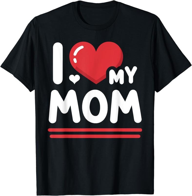 [100% Cotton] I Love My Mom Heart T-Shirt Hoodie, Sweatshirt | CiraTrend.com