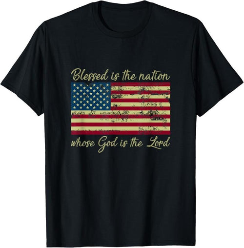 100% Cotton Blessed Is The Nation Whose God Is The Lord Prayer T-Shirt Hoodie, Sweatshirt | CiraTrend.com