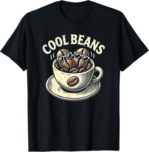 100% Cotton Cool Beans Coffee Caffeine Lover Retro Graphic Novelty T-Shirt Hoodie, Sweatshirt | CiraTrend.com