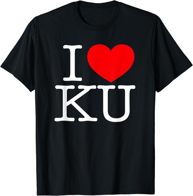 [100% Cotton]I Love (Heart) KU T-Shirt Hoodie, Sweatshirt | CiraTrend.com