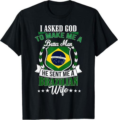 100% Cotton I Love my Brazilian Wife Anniversary T-Shirt for Husband T-Shirt Hoodie, Sweatshirt | CiraTrend.com