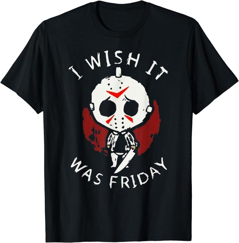 [100% Cotton]I Wish It Was Friday Funny Halloween Scary Holiday Horror T-Shirt Hoodie, Sweatshirt | CiraTrend.com