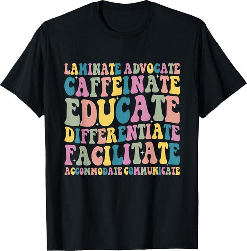 100% Cotton Special Education Teacher Laminate Accommodate Collaborate T-Shirt Hoodie, Sweatshirt | CiraTrend.com