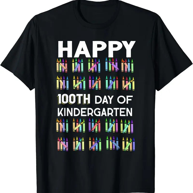 100 Days Of Kindergarten Happy 100th Day Of School Teachers T-Shirt Hoodie, Sweatshirt | CiraTrend.com