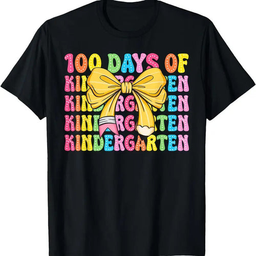 100 Days Of Kindergarten School Teacher Coquette 100th Day T-Shirt Hoodie, Sweatshirt | CiraTrend.com