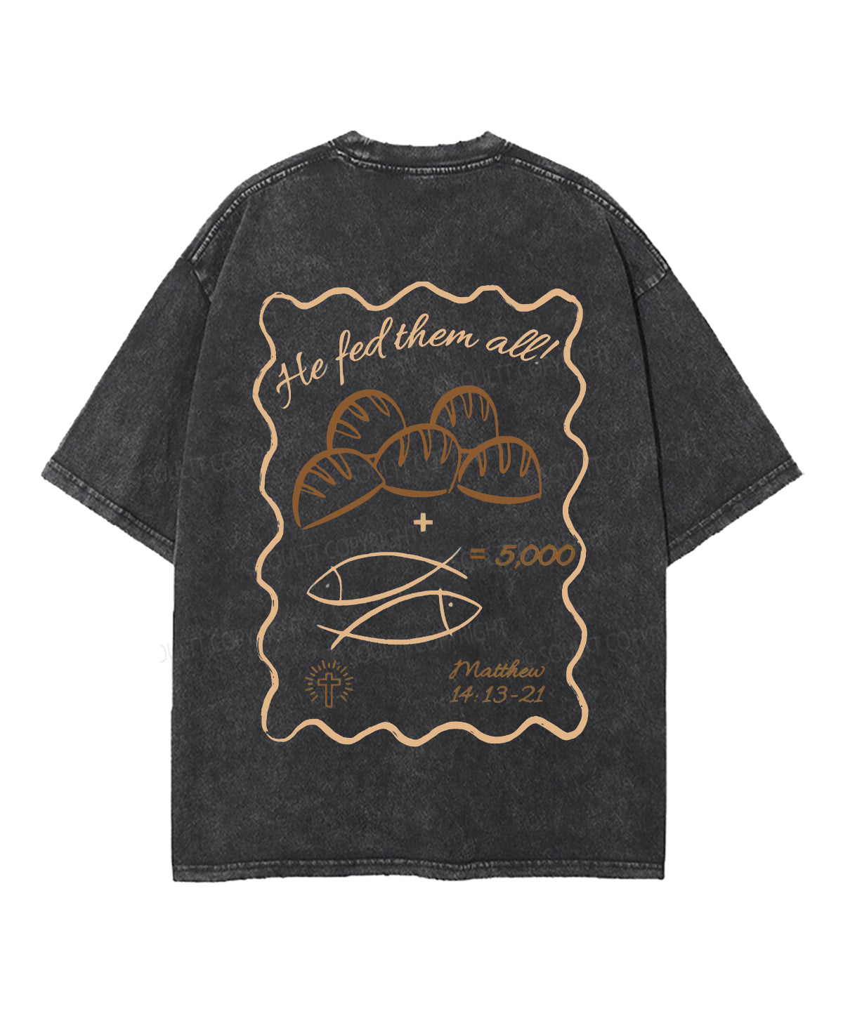 Fish And Loaves Double Sided Unisex Washed Christian T-shirt Style001 Hoodie, Sweatshirt | CiraTrend.com (Image 4)