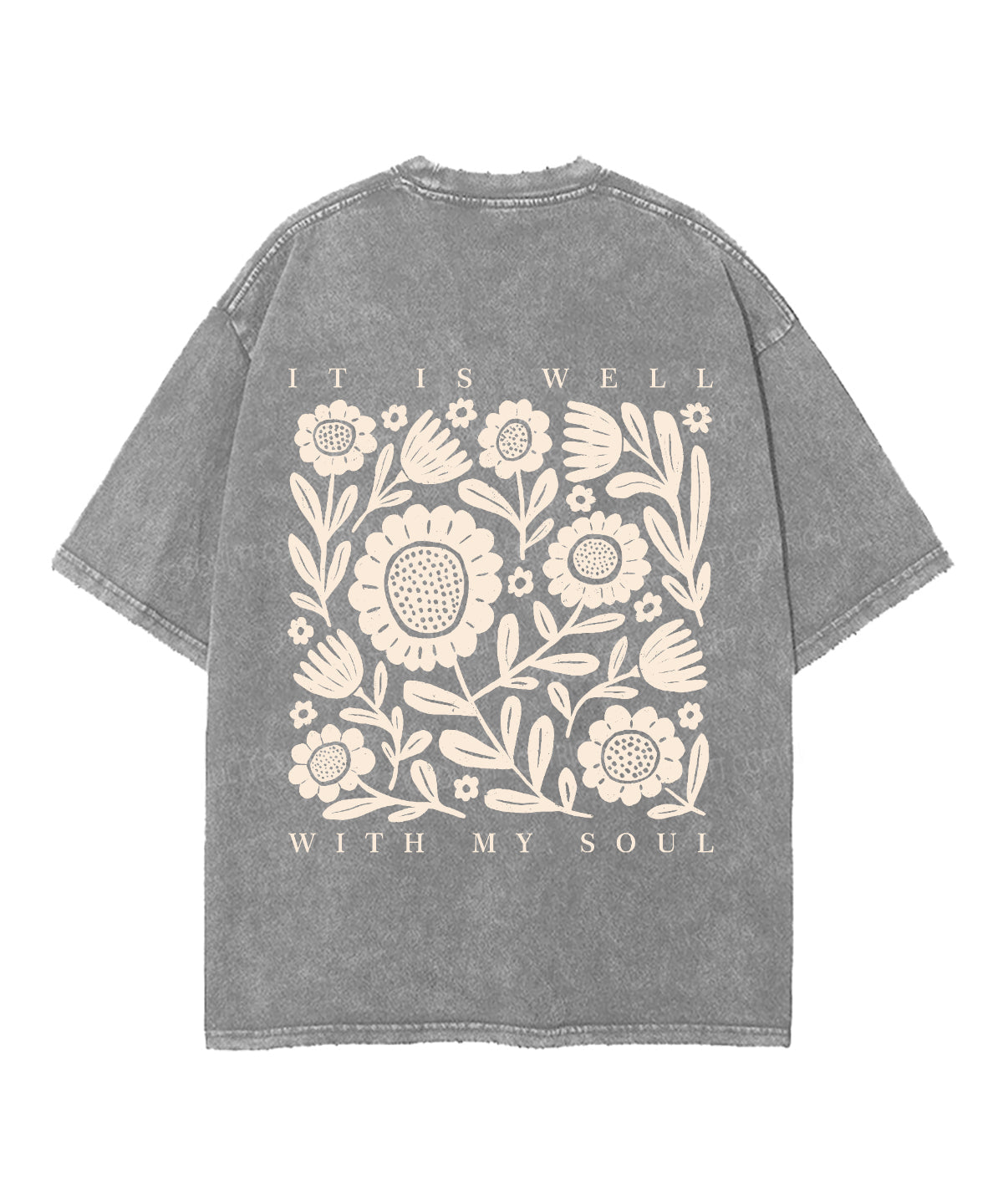 It Is Well With My Soul Double Sided Unisex Washed Christian T-shirt Style006 Hoodie, Sweatshirt | CiraTrend.com (Image 5)
