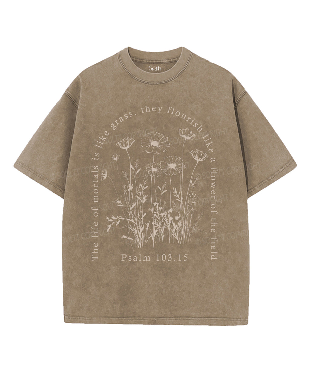 The Life Of Mortals Is Like Grass Unisex Washed Christian T-shirt Hoodie, Sweatshirt | CiraTrend.com (Image 4)