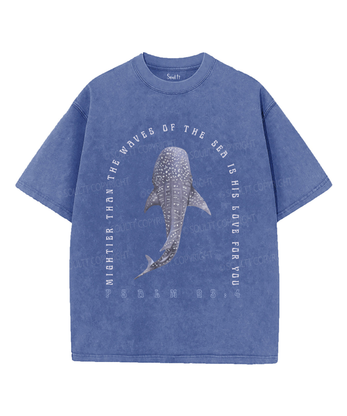 Mightier Than The Waves Unisex Washed Christian T-shirt Style005 Hoodie, Sweatshirt | CiraTrend.com (Image 4)