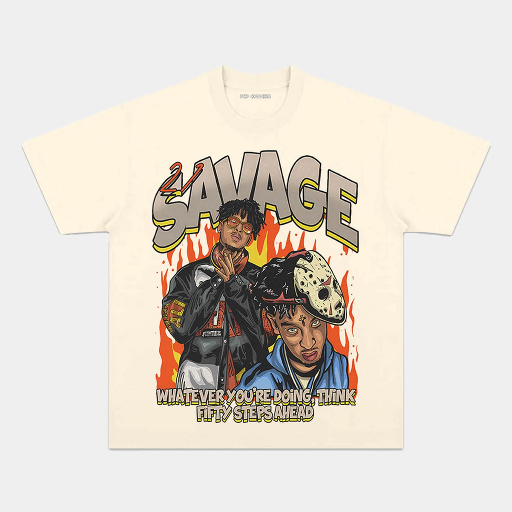 21 SAVAGE FIFTY STEPS GRAPHIC TEE Hoodie, Sweatshirt | CiraTrend.com (Image 4)