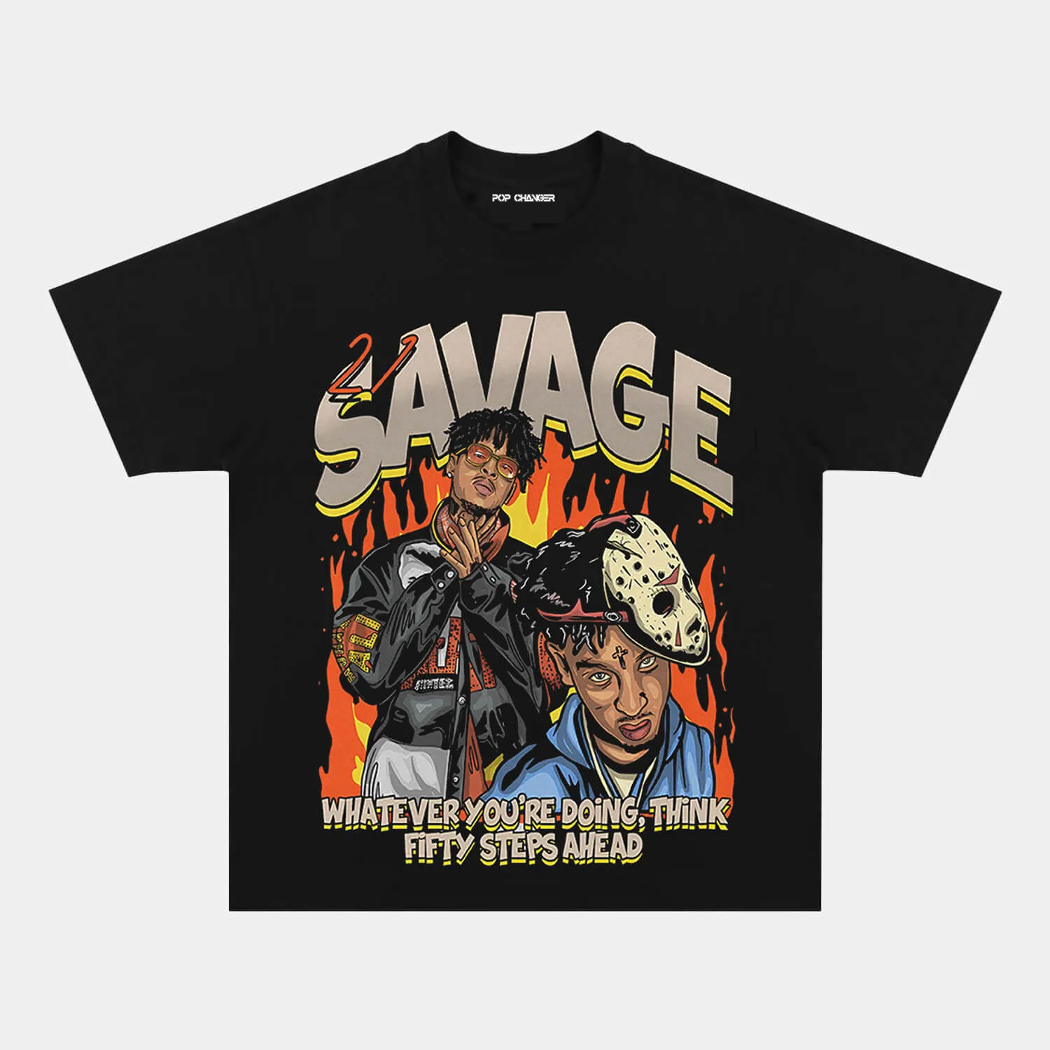 21 SAVAGE FIFTY STEPS GRAPHIC TEE Hoodie, Sweatshirt | CiraTrend.com (Image 5)