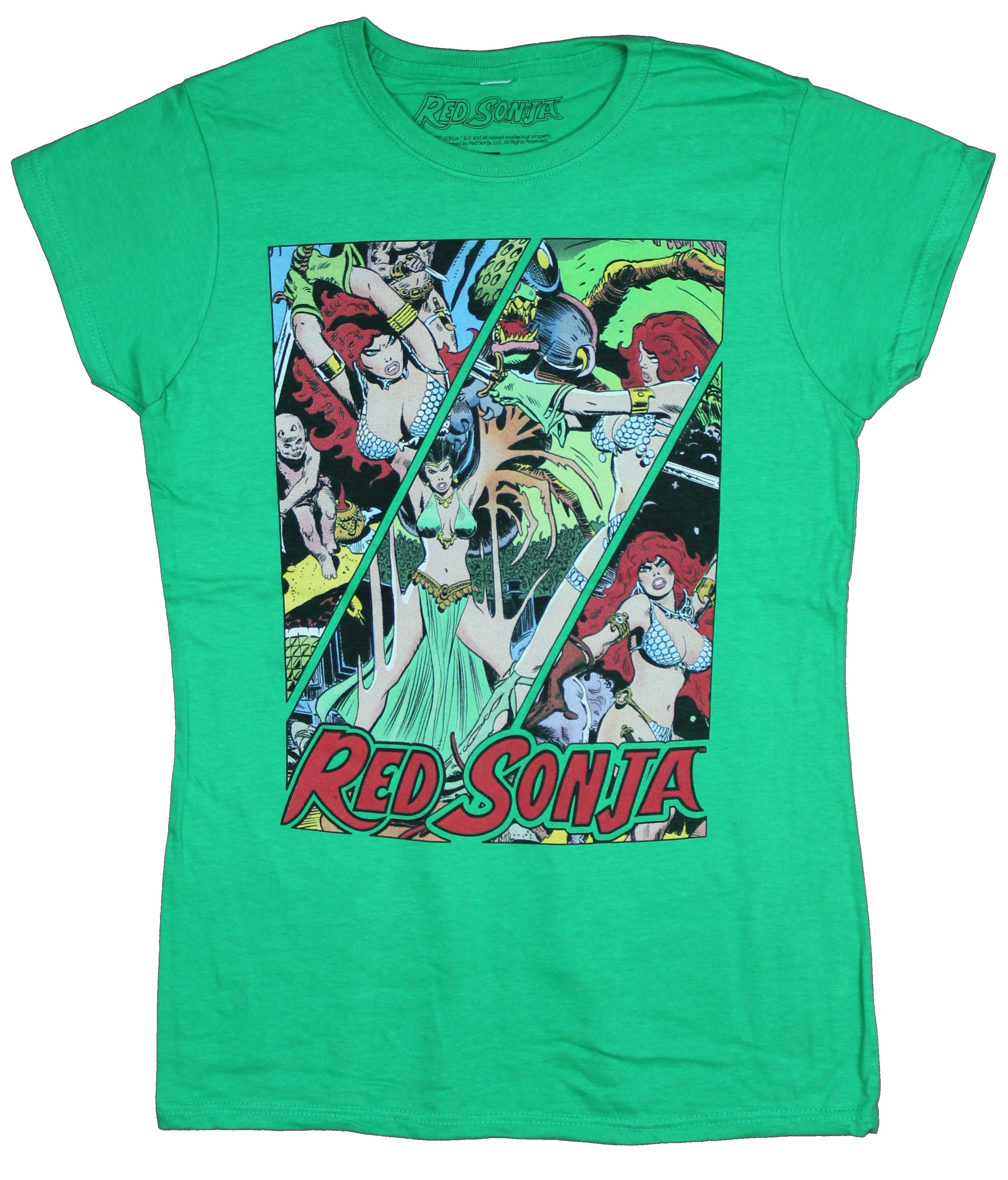 Red Sonja Girls Juniors T-Shirt - Battle filled Comic Panels Style002 Hoodie, Sweatshirt | CiraTrend.com