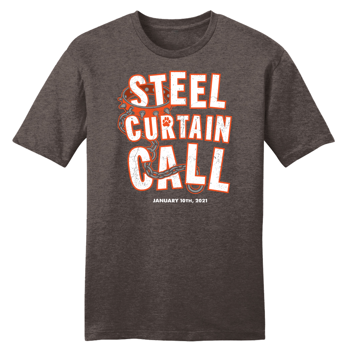 Steel Curtain Call - Heather Brown Unisex T-shirt Hoodie, Sweatshirt | CiraTrend.com (Image 4)