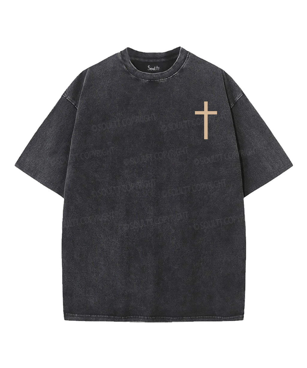 I AmThe Resurrection Double Sided Unisex Washed Christian T-shirt Hoodie, Sweatshirt | CiraTrend.com (Image 4)