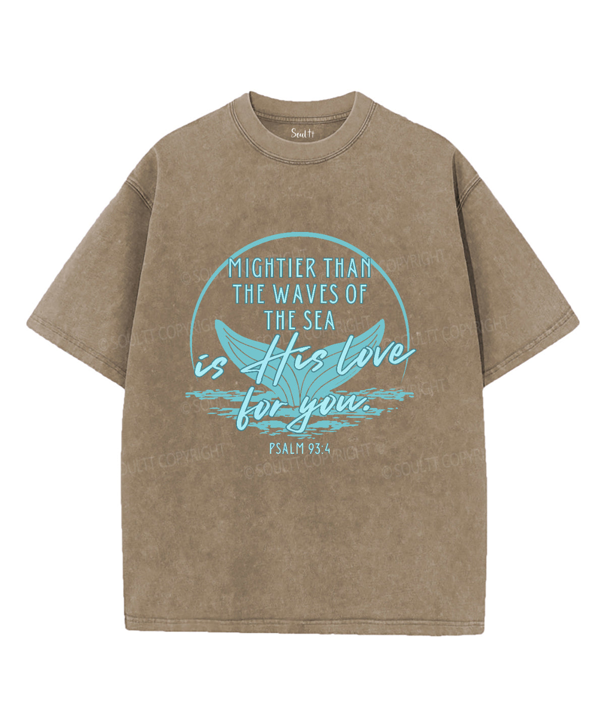 Mightier Than The Waves Unisex Washed Christian T-shirt Style003 Hoodie, Sweatshirt | CiraTrend.com (Image 5)