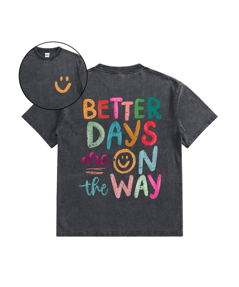 Kids Better Days Double Sided Washed Christian T-shirt Hoodie, Sweatshirt | CiraTrend.com (Image 1)