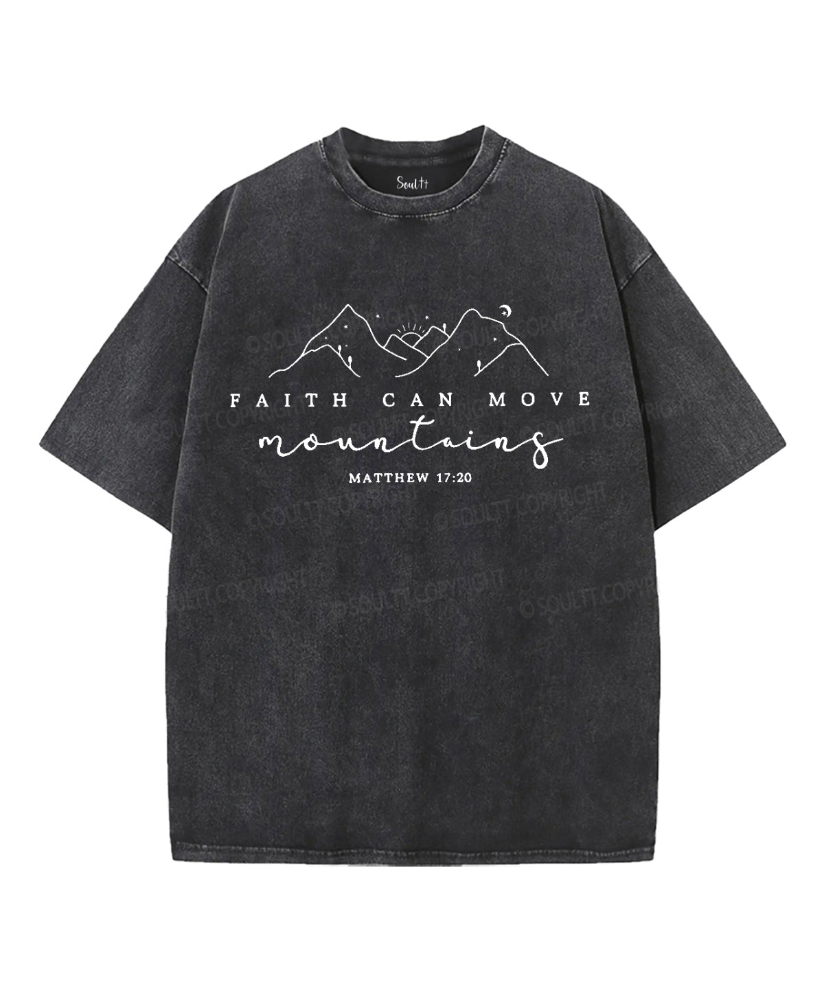 Faith Can Move Montains Washed Christian T-shirt Hoodie, Sweatshirt | CiraTrend.com (Image 3)