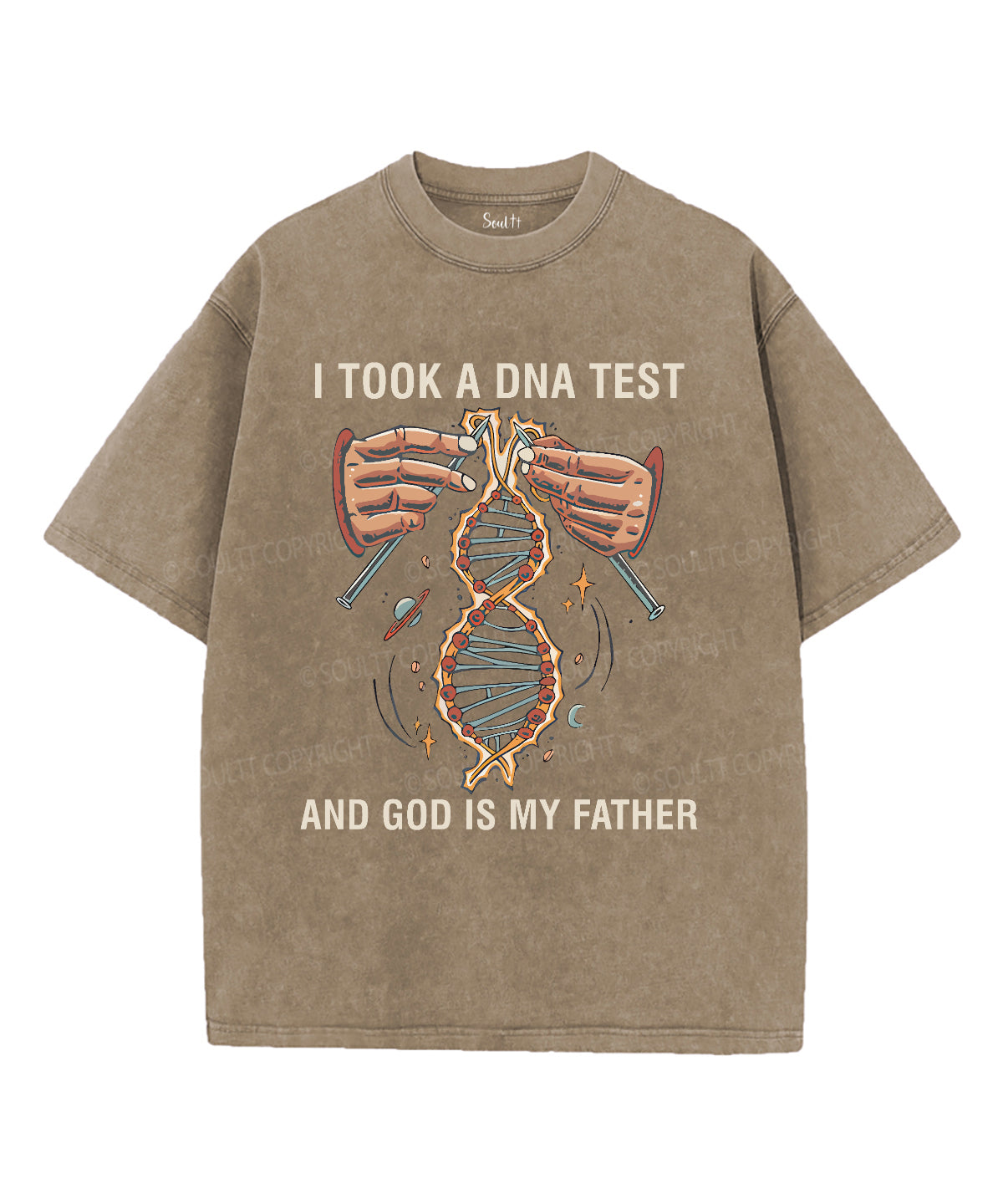 I Took A DNA Test Unisex Washed Christian T-shirt Hoodie, Sweatshirt | CiraTrend.com (Image 5)