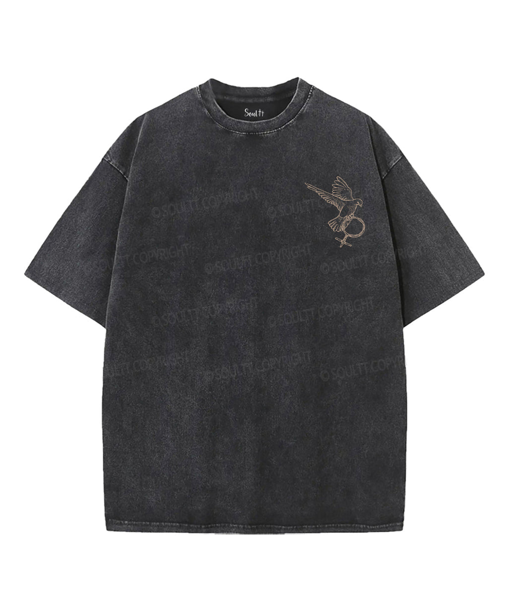 Under His Wings Double Sided Unisex Washed Christian T-shirt Style001 Hoodie, Sweatshirt | CiraTrend.com (Image 3)