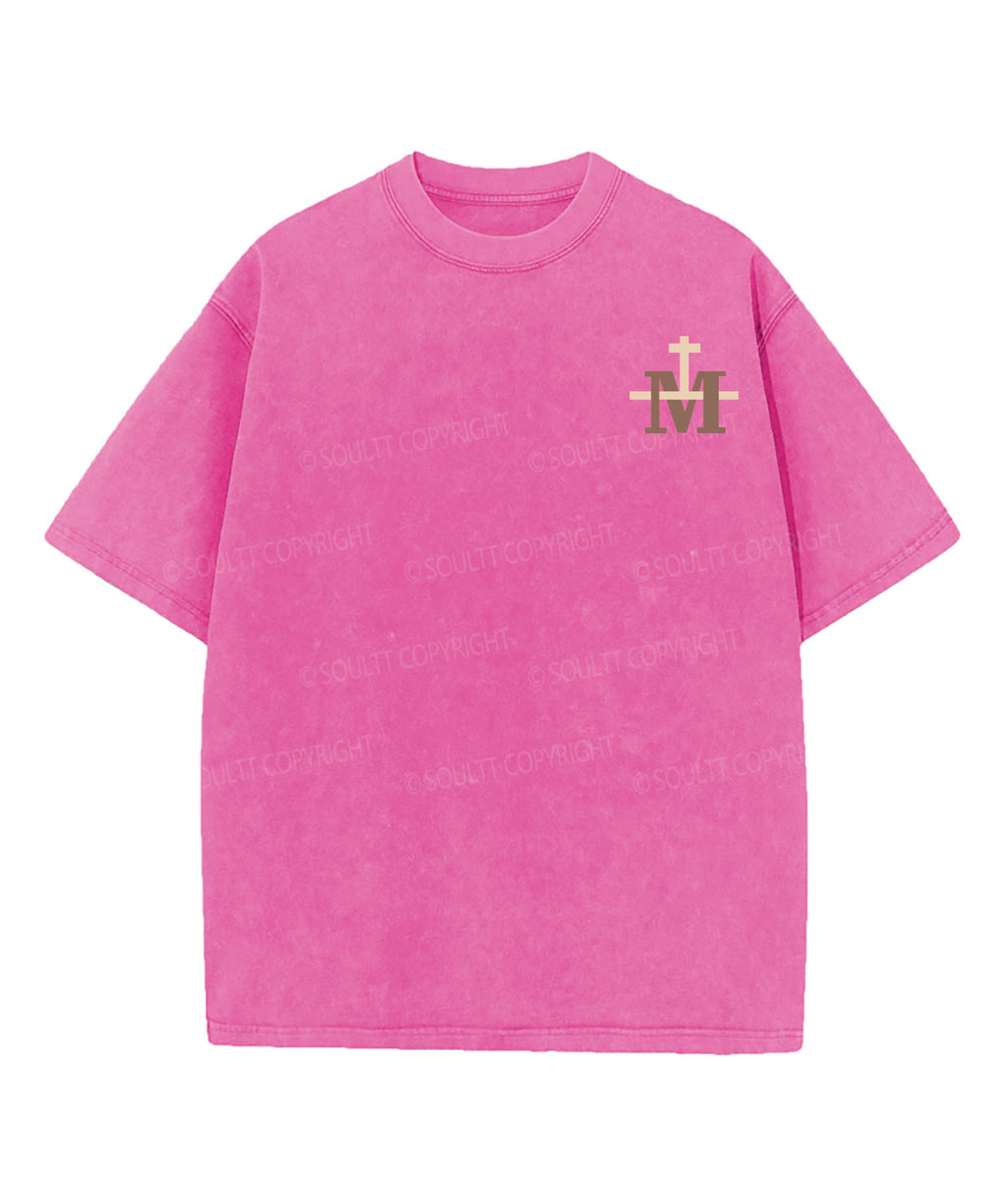 O Mary Conceived Without Sin Double Sided Washed Christian T-shirt Hoodie, Sweatshirt | CiraTrend.com (Image 4)