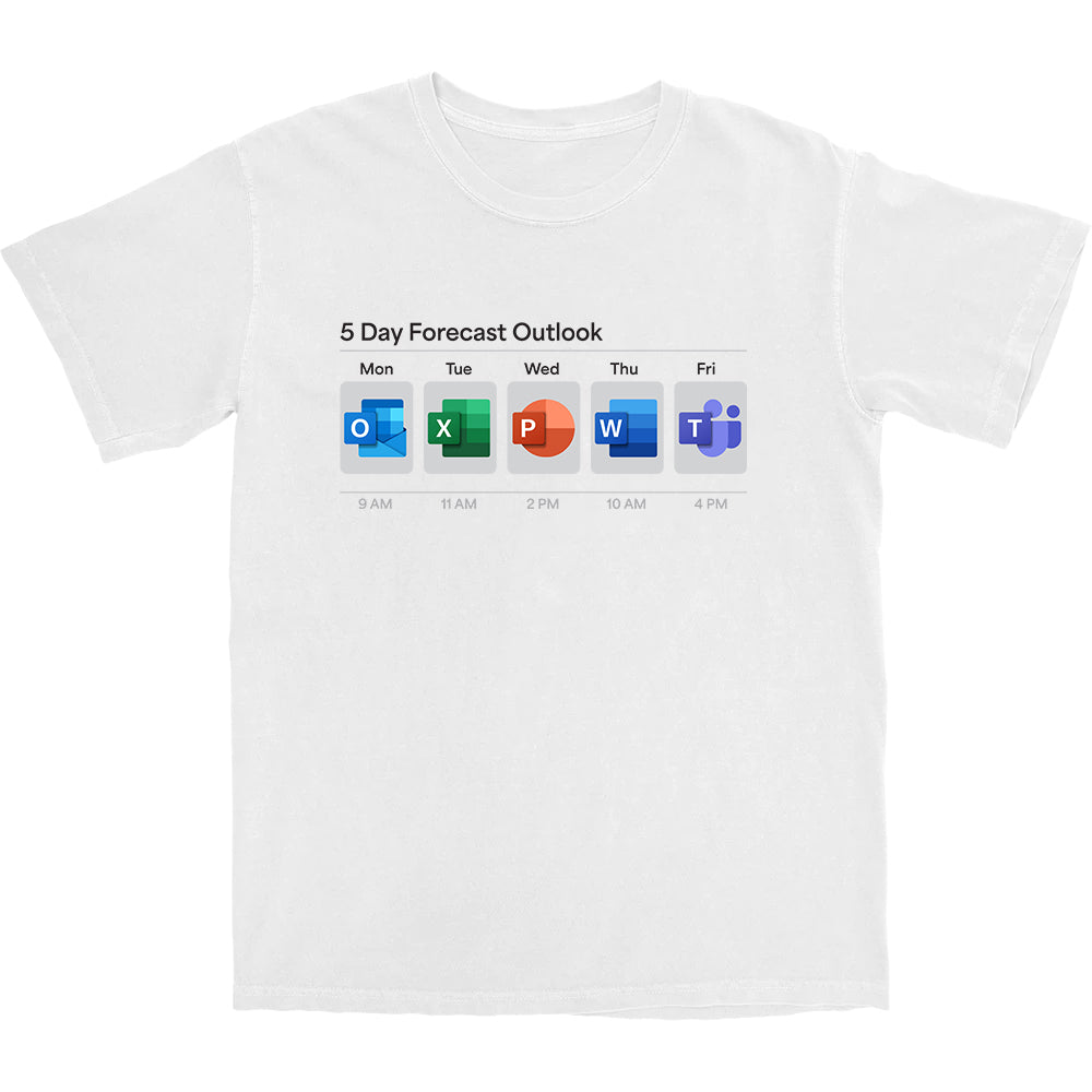 5 Day Forecast Outlook T Shirt Hoodie, Sweatshirt | CiraTrend.com (Image 1)