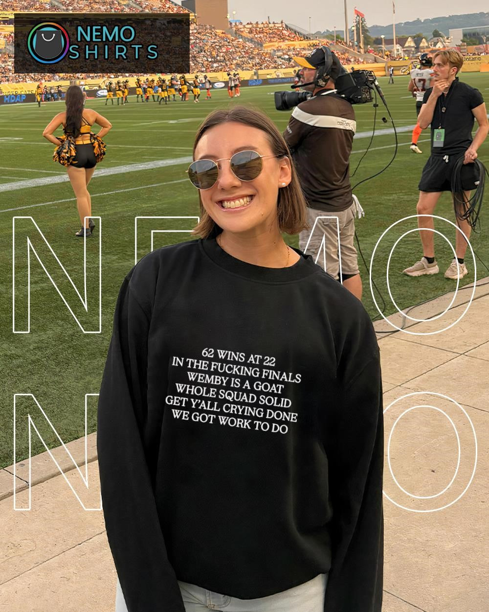 62 wins at 22 in the fucking finals Wemby is a goat whole squad solid get y’all crying done shirt