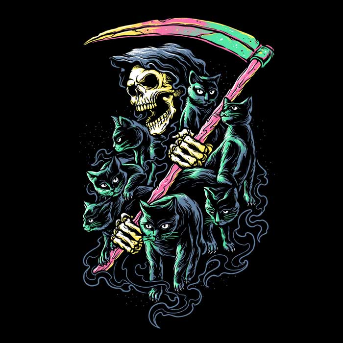 7 Deadly Cats - Ringer T-Shirt Hoodie, Sweatshirt | CiraTrend.com (Image 2)