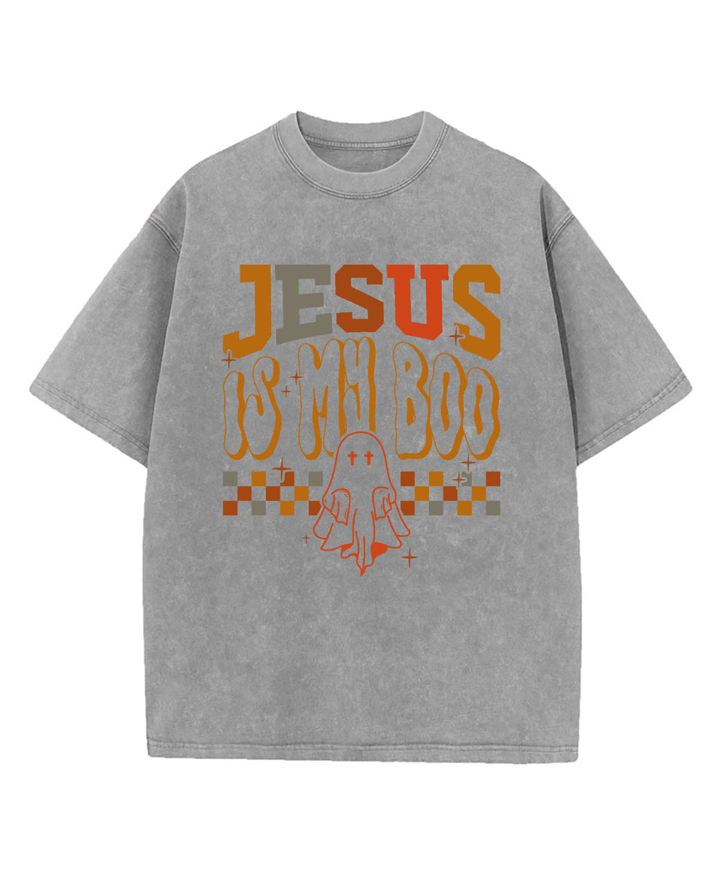 Jesus Is My Boo Washed Christian T-shirt Hoodie, Sweatshirt | CiraTrend.com (Image 5)