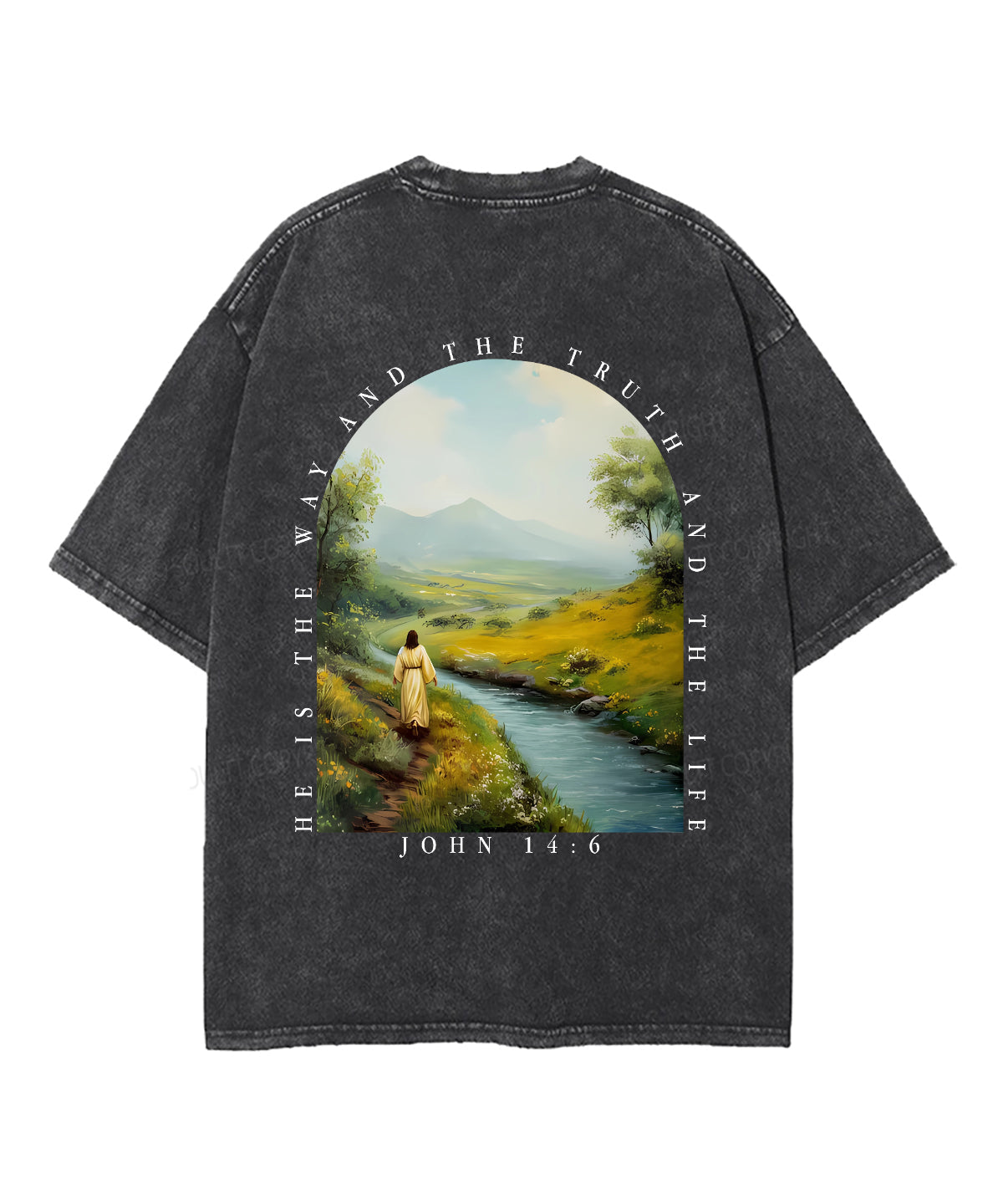 He Is The Way Double Sided Unisex Washed Christian T-shirt Style001 Hoodie, Sweatshirt | CiraTrend.com (Image 3)