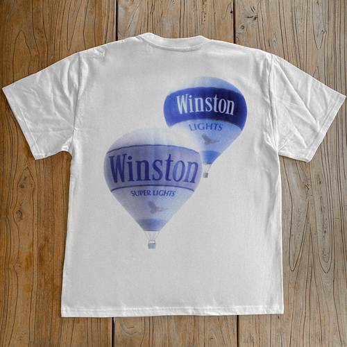 'WINSTON LIGHTS' HOT AIR BALLOON HEAVY WHITE TEE Hoodie, Sweatshirt | CiraTrend.com (Image 1)