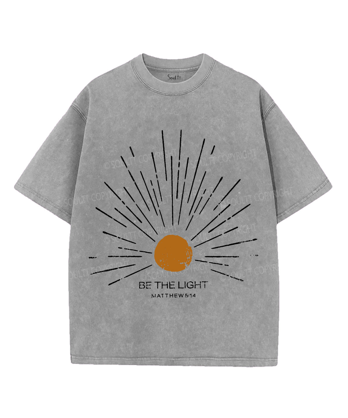 Be The Light Unisex Washed Christian T-shirt Style001 Hoodie, Sweatshirt | CiraTrend.com (Image 2)