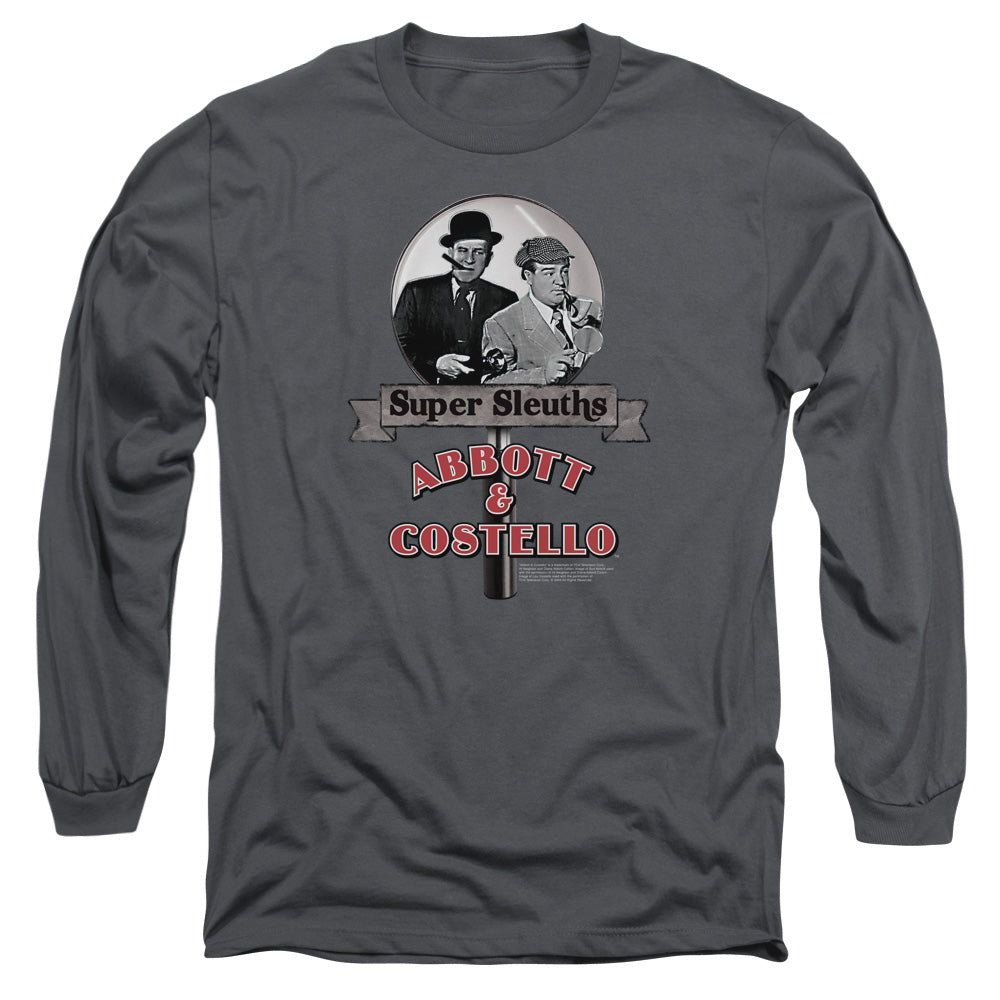 Abbott & Costello Super Sleuths Mens Long Sleeve Shirt Charcoal Hoodie, Sweatshirt | CiraTrend.com (Image 2)
