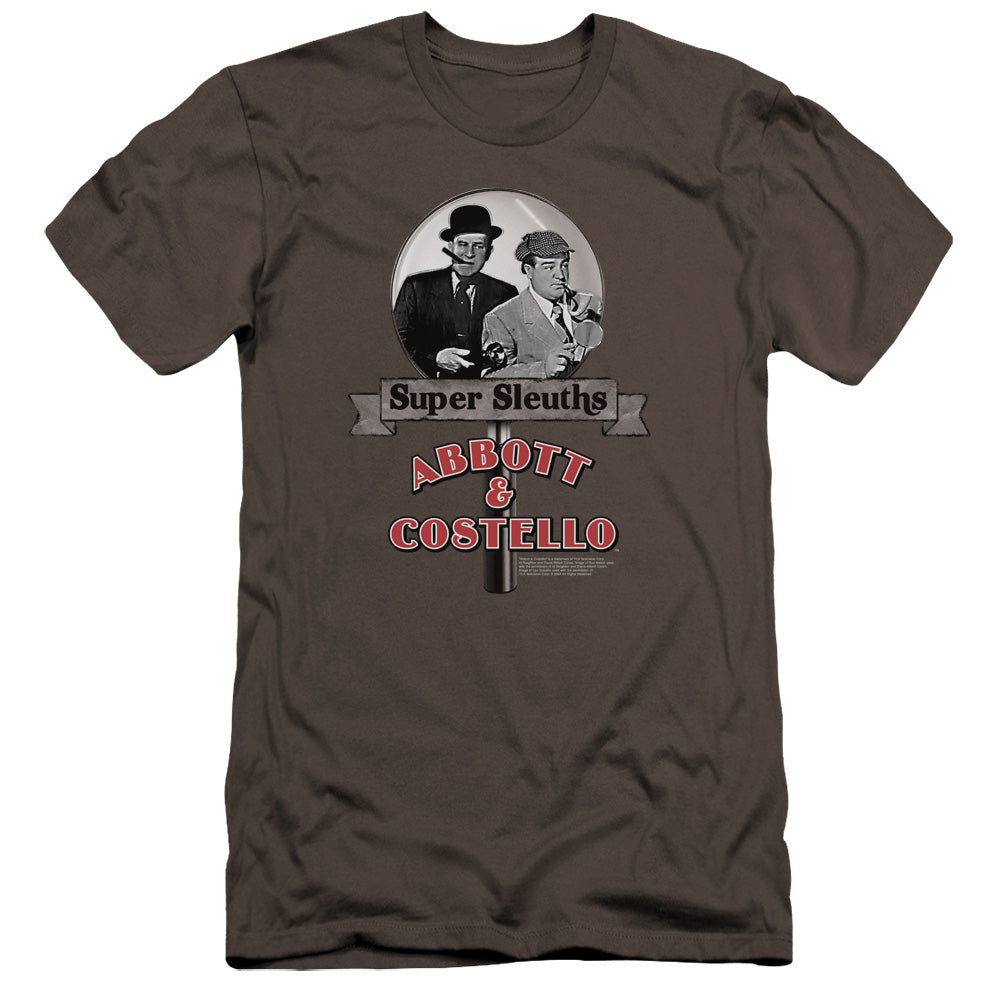 Abbott & Costello Super Sleuths Premium Bella Canvas Slim Fit Mens T Shirt Charcoal Hoodie, Sweatshirt (Image 3)