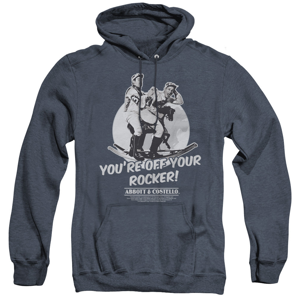 Abbott & Costello Off Your Rocker Heather Mens Hoodie Navy Blue T-Shirts, Sweatshirt | CiraTrend.com