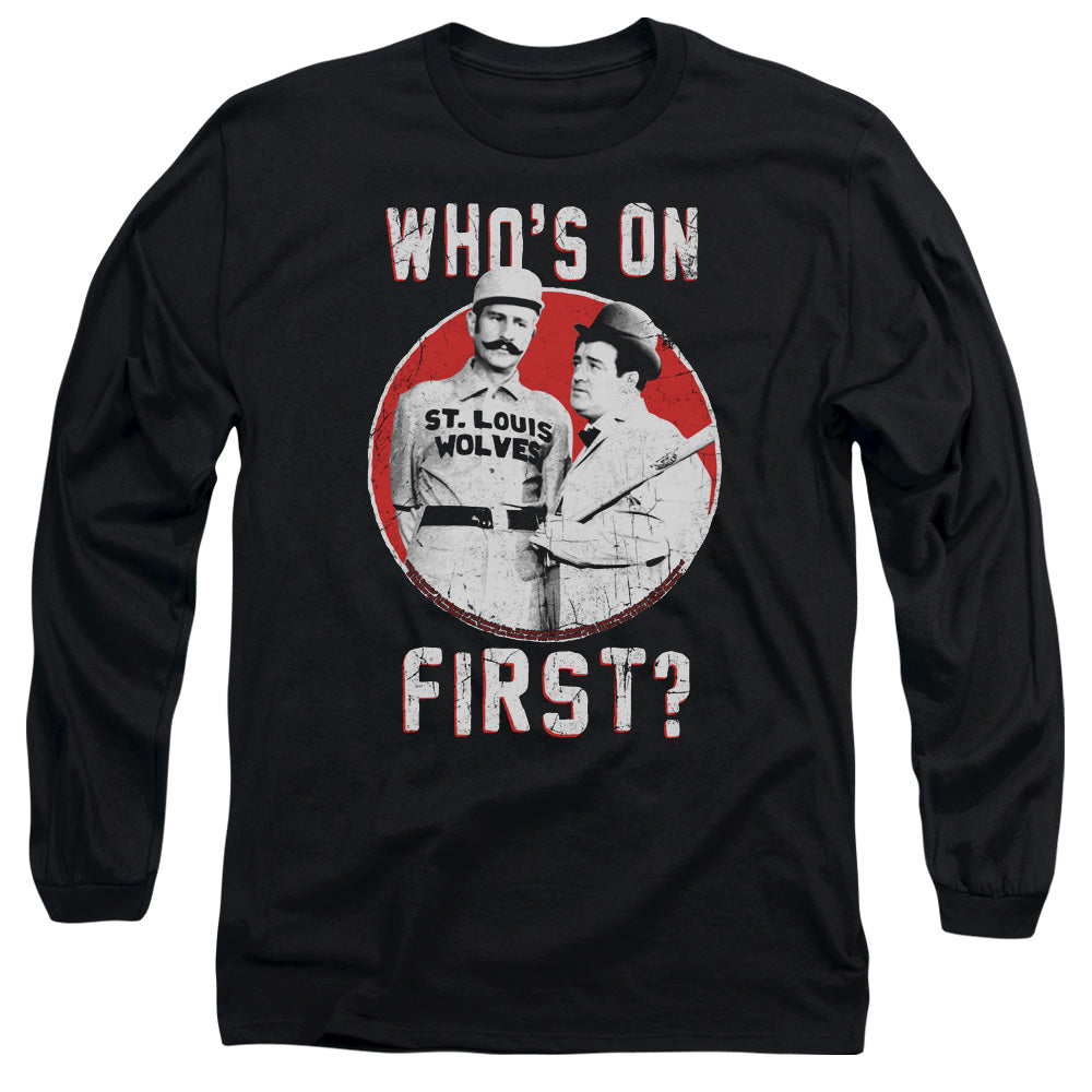 Abbott & Costello First Mens Long Sleeve Shirt Black Hoodie, Sweatshirt | CiraTrend.com (Image 1)