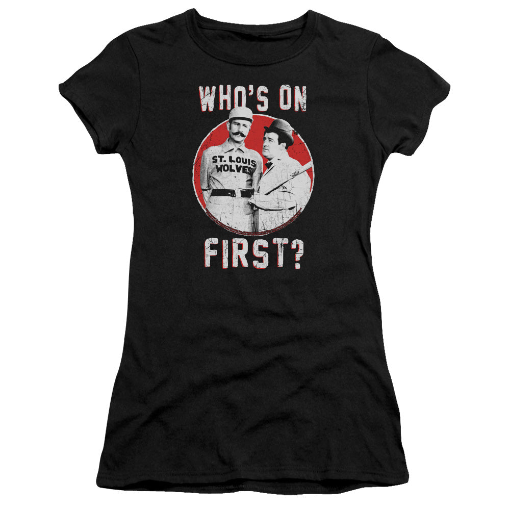 Abbott & Costello First Junior Sheer Cap Sleeve Womens T Shirt Black Hoodie, Sweatshirt | CiraTrend.com