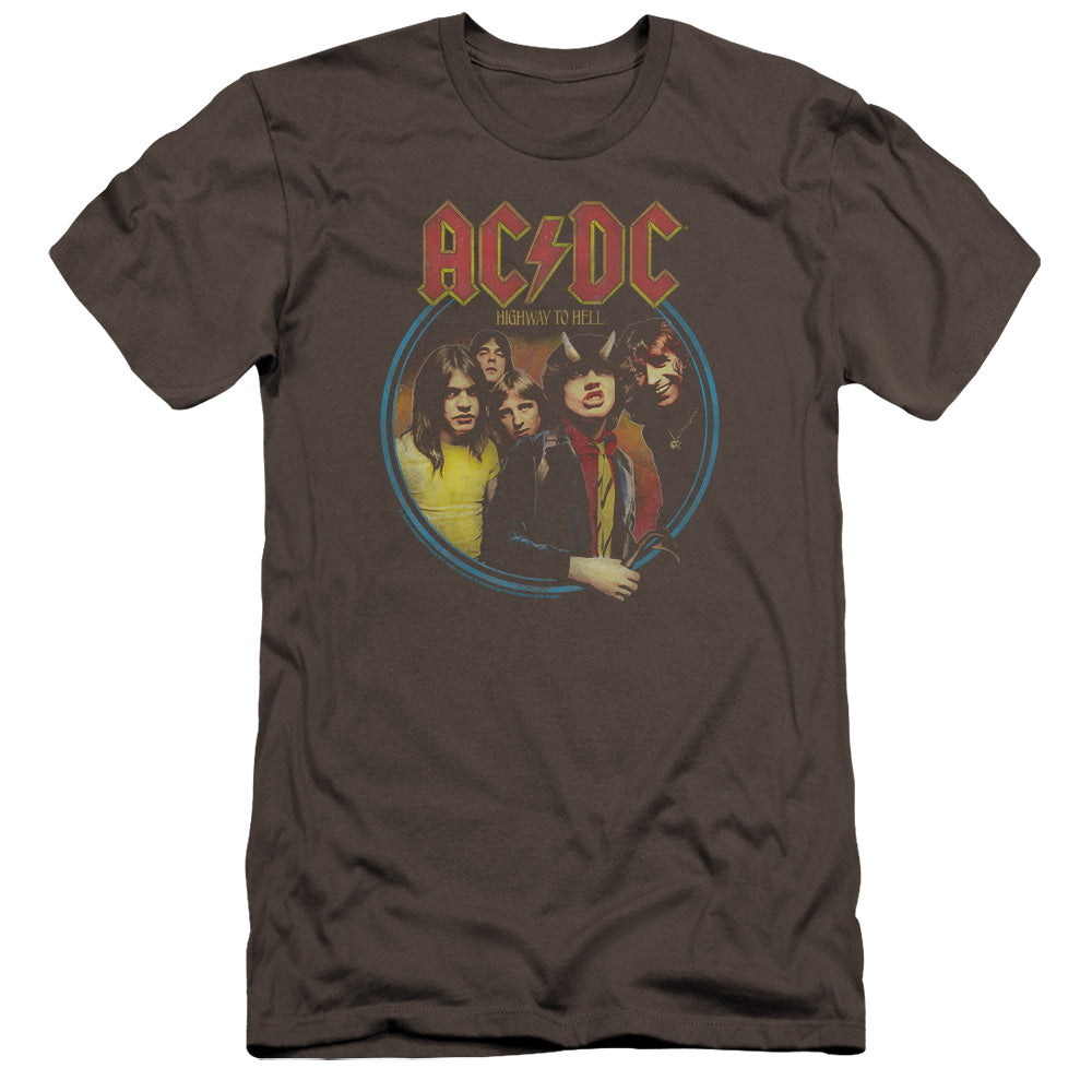 ACDC Highway To Hell Premium Bella Canvas Slim Fit Mens T Shirt Charcoal Hoodie, Sweatshirt | CiraTrend.com (Image 2)