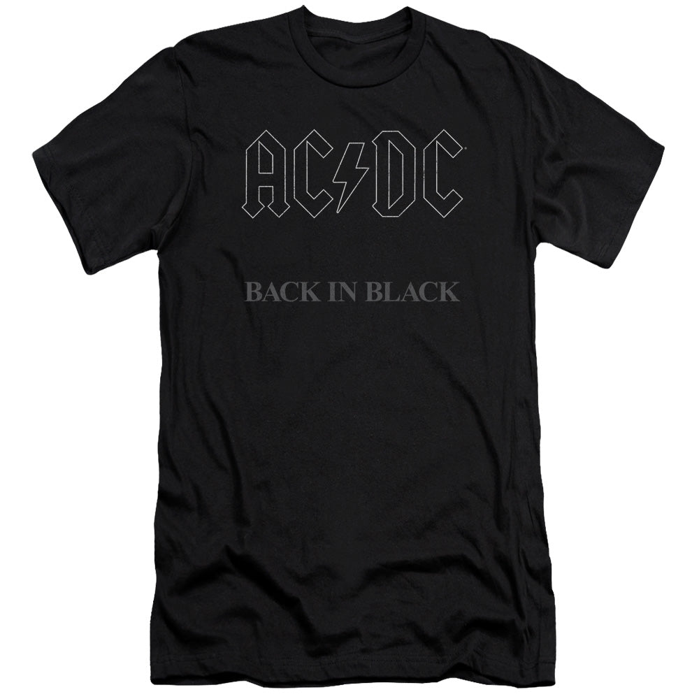 AC/DC Back In Black Slim Fit Mens T Shirt Black Hoodie, Sweatshirt | CiraTrend.com