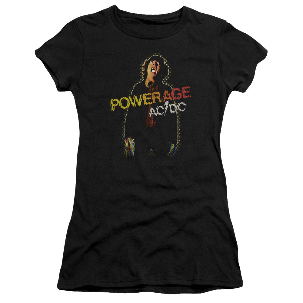 AC/DC Powerage Junior Sheer Cap Sleeve Premium Bella Canvas Womens T Shirt Black Hoodie, Sweatshirt | CiraTrend.com