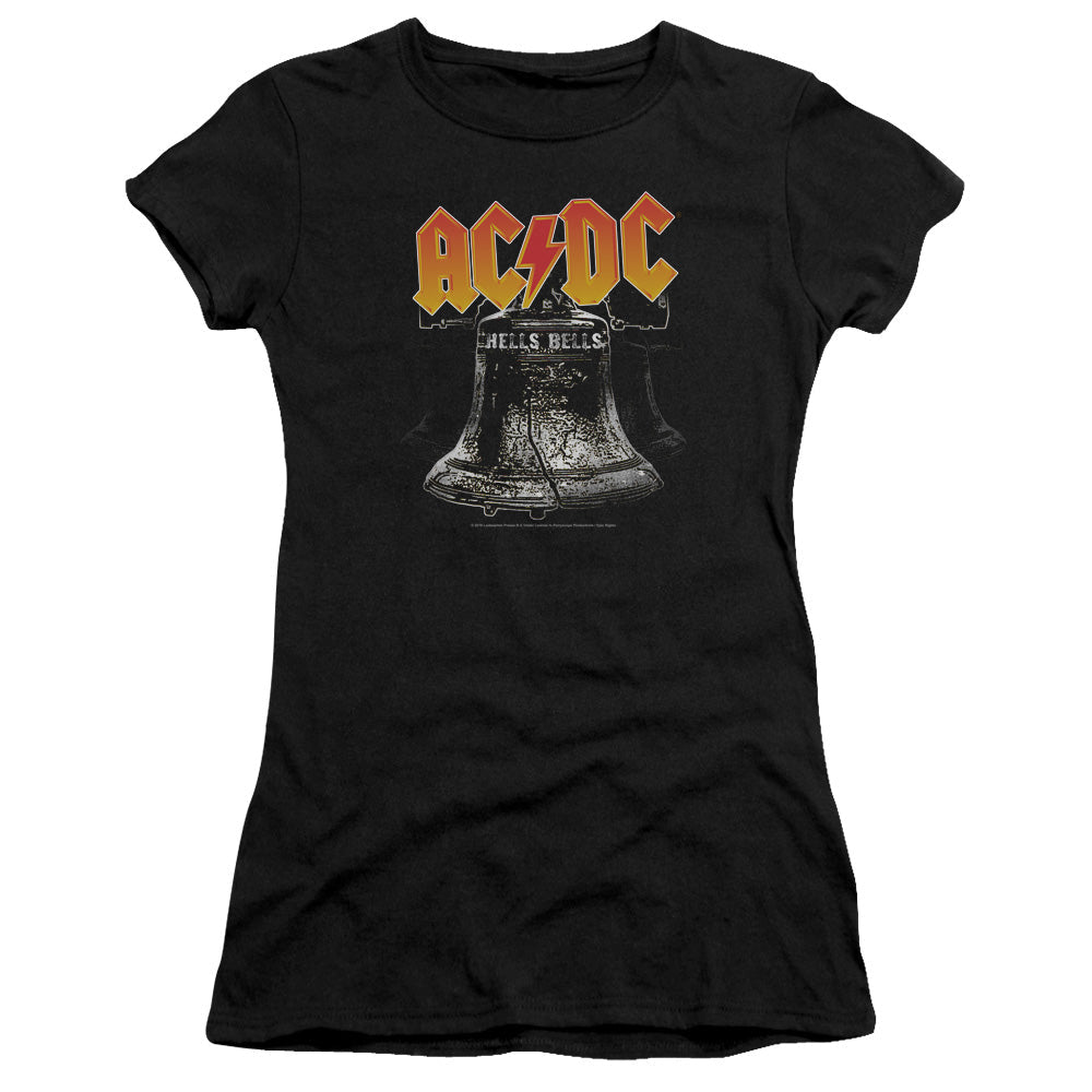 AC/DC Hells Bells Junior Sheer Cap Sleeve Premium Bella Canvas Womens T Shirt Black Hoodie, Sweatshirt | CiraTrend.com