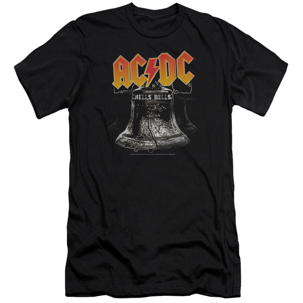 ACDC Hells Bells Premium Bella Canvas Slim Fit Mens T Shirt Black Hoodie, Sweatshirt | CiraTrend.com (Image 1)