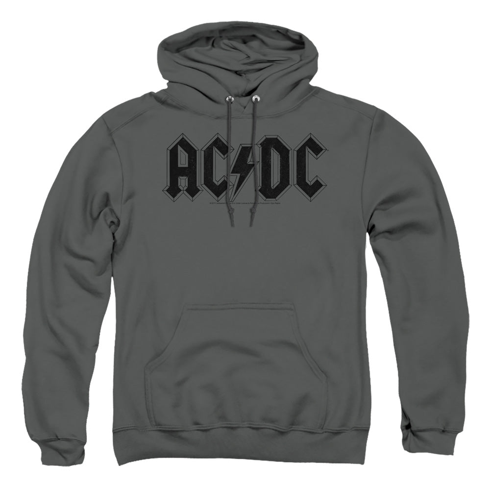 Acdc Worn Logo Mens Hoodie Charcoal T-Shirts, Sweatshirt | CiraTrend.com (Image 2)
