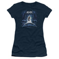 AC/DC Ballbreaker Junior Sheer Cap Sleeve Womens T Shirt Navy Blue Hoodie, Sweatshirt | CiraTrend.com