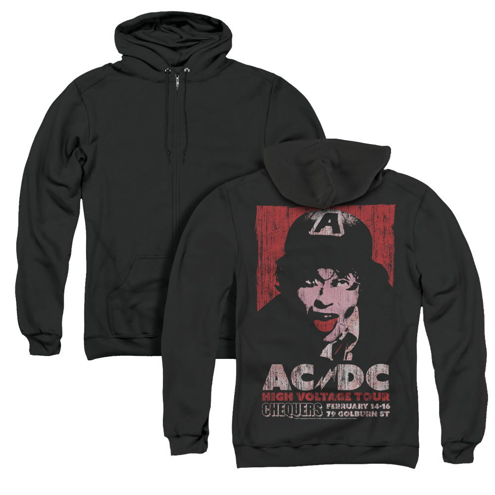 AC/DC High Voltage Live 1975 Back Print Zipper Mens Hoodie Black T-Shirts, Sweatshirt | CiraTrend.com (Image 1)