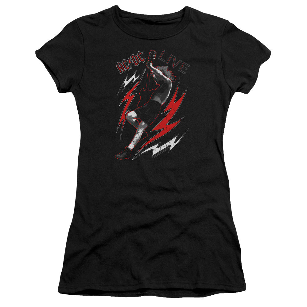 AC/DC Live Junior Sheer Cap Sleeve Womens T Shirt Black Hoodie, Sweatshirt | CiraTrend.com