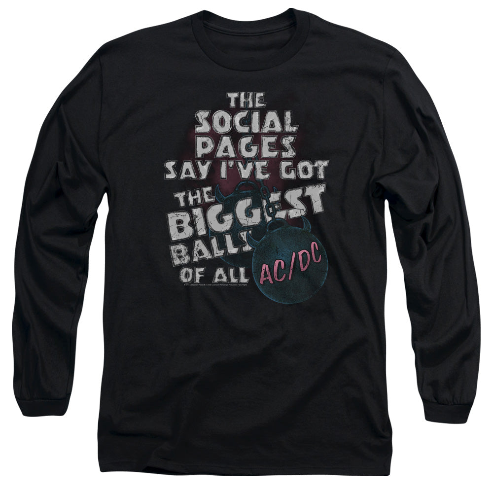 ACDC Big Balls Mens Long Sleeve Shirt Black Hoodie, Sweatshirt | CiraTrend.com (Image 2)