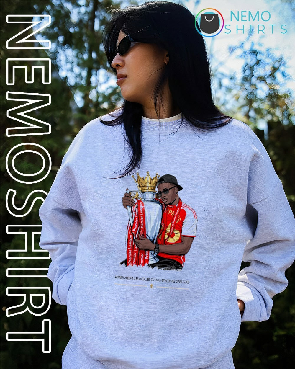 Saka hug Premier League champion 2026 trophy shirt